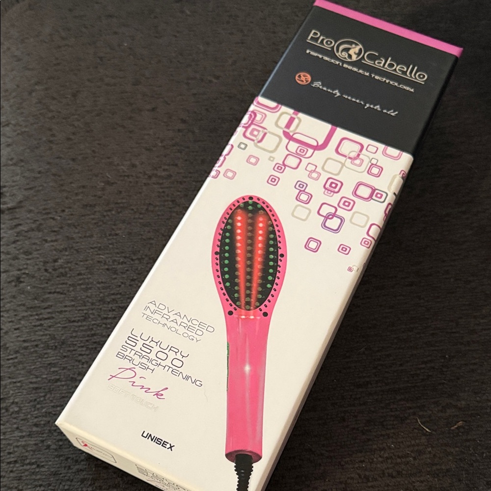 ⭐️$50⭐️ Pro Cabello luxury 5500 Pink Hair Straightening Brush NIB